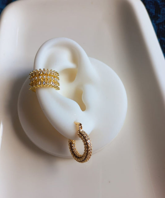 Set Argollas y Ear Cuff